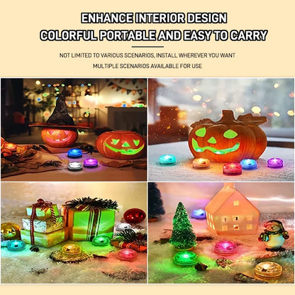 New Wireless Adhesive LED Car Interior Ambient Light Remote Control Decoration Auto Roof Foot Atmosphere Lamp Bicycle Tail Light