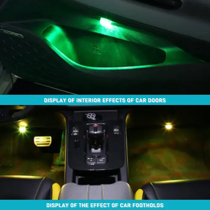 New Wireless Adhesive LED Car Interior Ambient Light Remote Control Decoration Auto Roof Foot Atmosphere Lamp Bicycle Tail Light